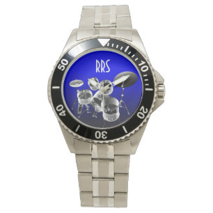 Montre de cadeau de monogramme personnalisée par
