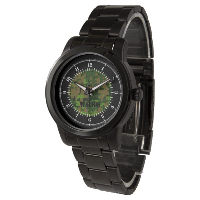 Montre de Camouflage Vert Woodland personnalisé (Incliné)