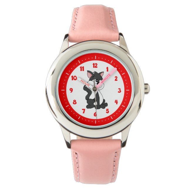 Montre de chat de dessin (devant)
