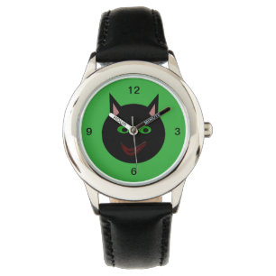 Montre de chat noir Halloween