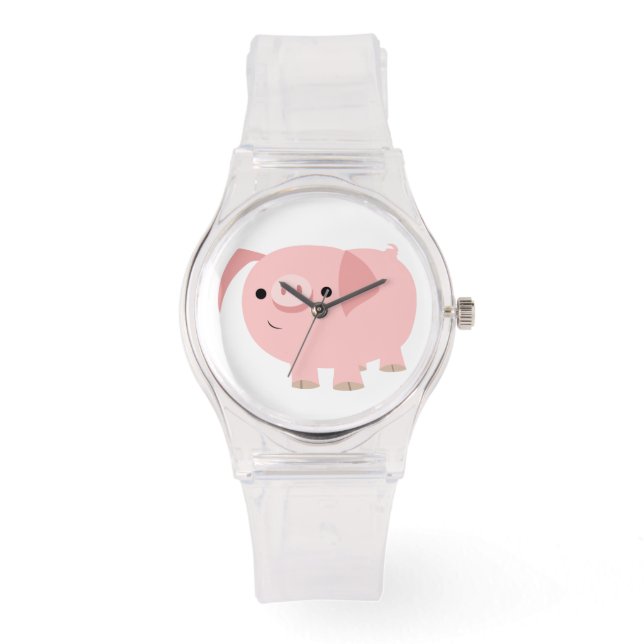 Montre de cochon en caricature mignonne (Recto)