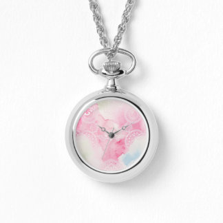 Montre de collier blanc en dentelle
