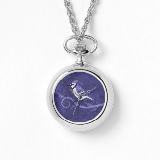 Montre de collier bleu Jay