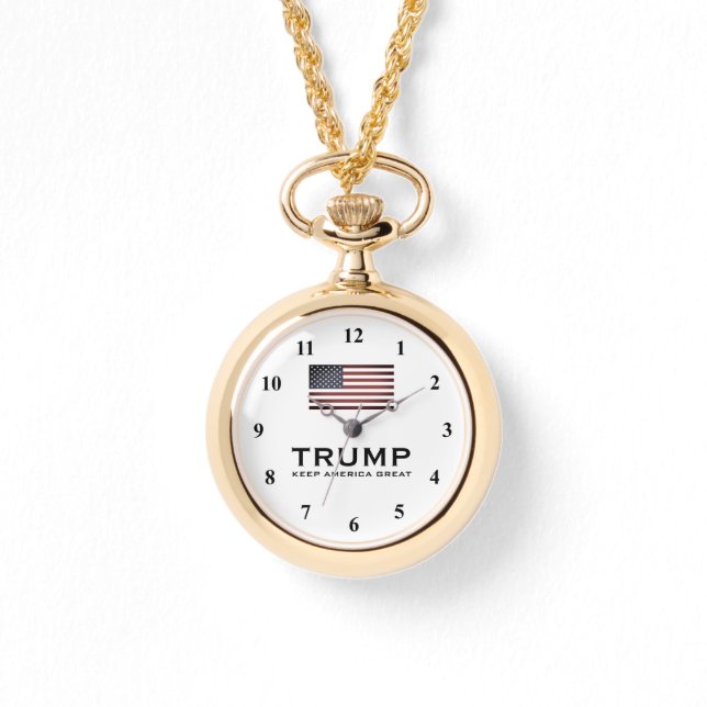 Montre de collier Gold Trump pour femmes républica (Recto)