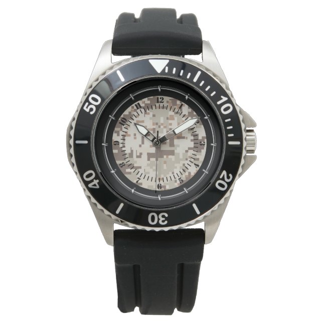 Montre de concepteur de camouflage numérique de st (devant)