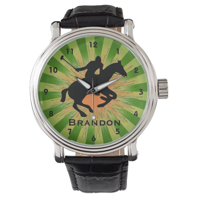 Montre de conception Polo personnalisée (devant)
