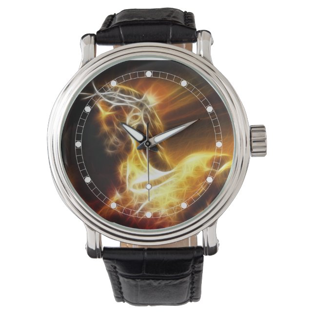Montre de crucifixion Jésus Dramatique (plusieurs  (devant)
