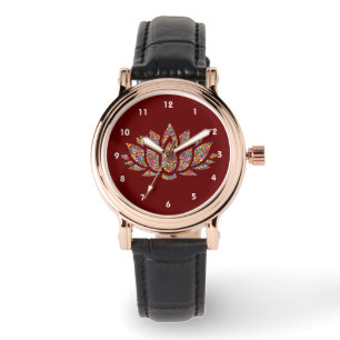 Montre de design couleur lotus