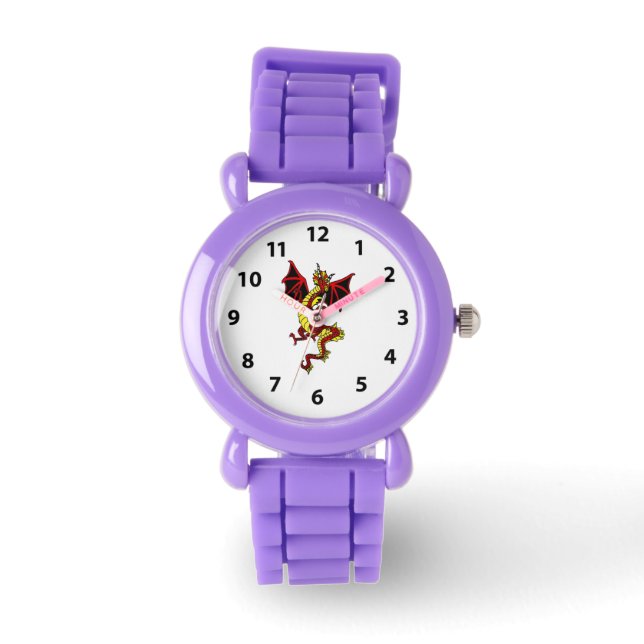 Montre De Dragon Jaune Et Rouge (Recto)