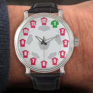 Montre de fan de football - avec Chemises rouges e