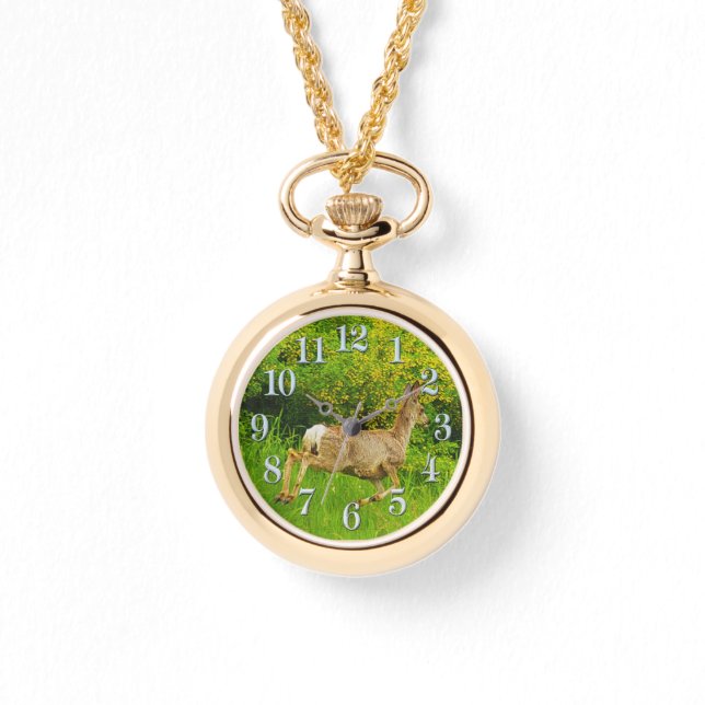 Montre de faune de cerfs et graminées de Virginie (Recto)