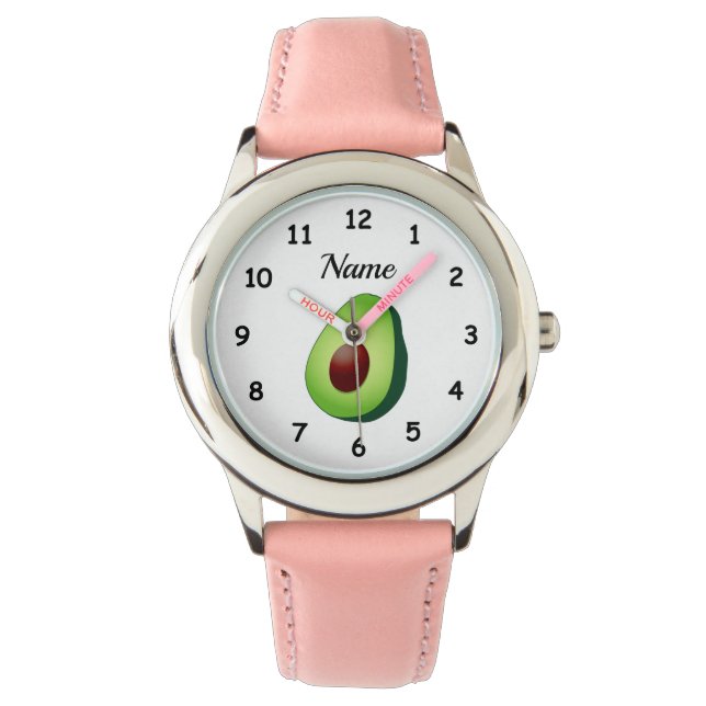 Montre de fille personnalisée avec un mignon fruit (devant)