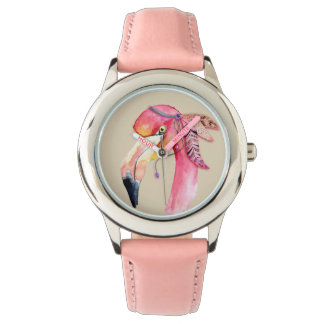 Montre de Flamant rose Boho Fiona
