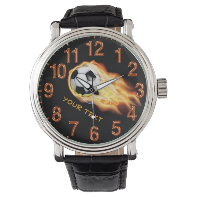 MONTRE DE Football PERSONNALISÉ AVEC VOTRE TEXTE (devant)