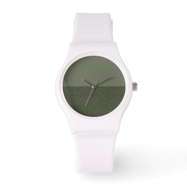 Montre de Fractionnement Vert Moss Personnalisé -  (Recto)