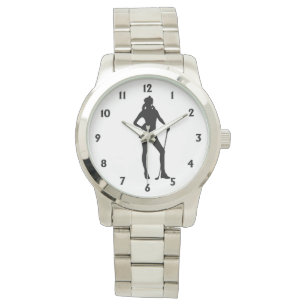 Montre de golf avec chiffres noirs