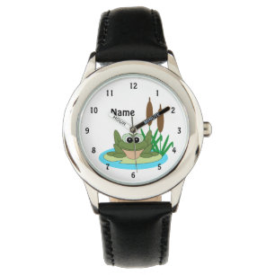 Montre de grenouille de bande dessinée d'amusemen
