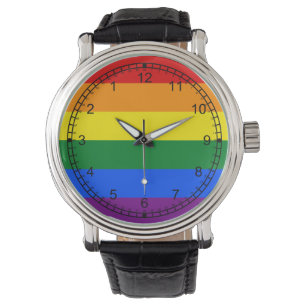 montre de la fierté arc-en-ciel