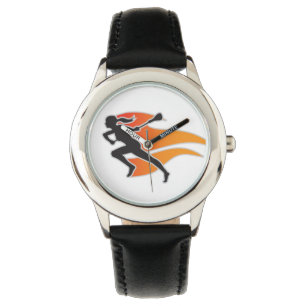 Montre de lacrosse de flammes