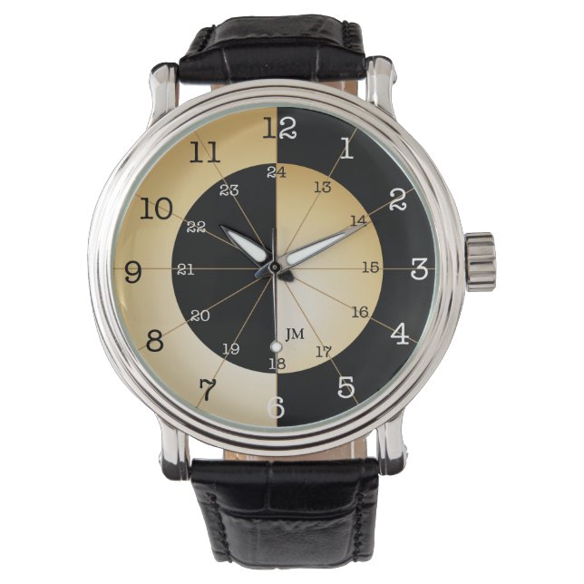 Montre de l'homme de temps militaire avec initiale (devant)