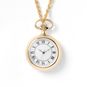 Montre de Luxe Classique en Or avec Chiffres Romai
