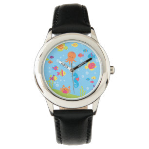 Montre De mignonnes créatures sous-marines enfants