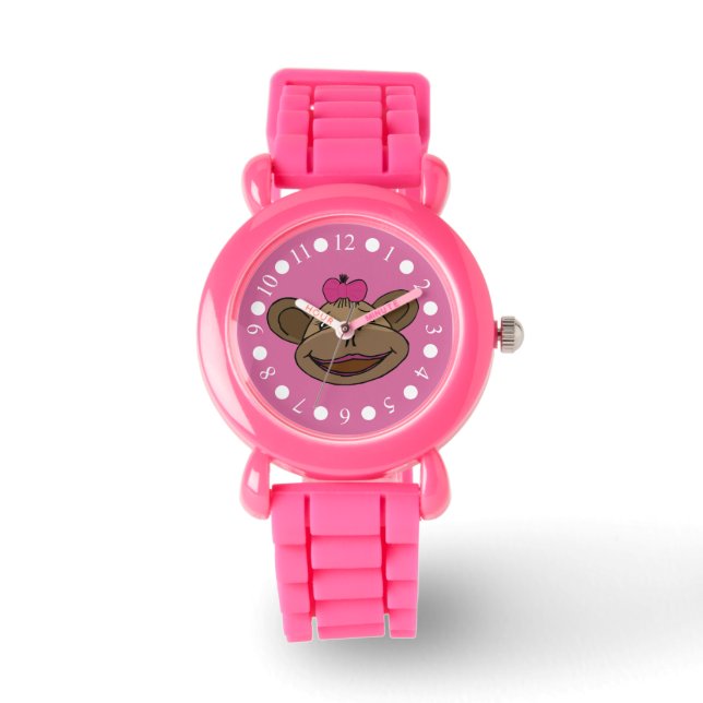 Montre de Parties scintillant des filles singes ro (Recto)