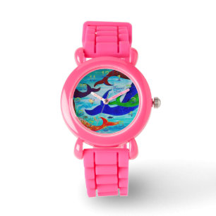 Montre de parties scintillant fille de sirène