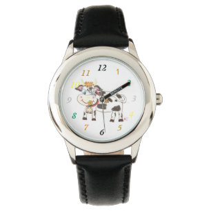 Montre de parties scintillant pour enfant de vache