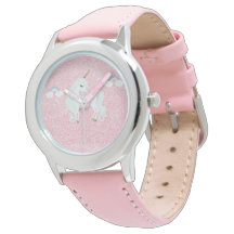 Montre de Parties scintillant rose Unicorn