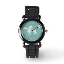 Montre de Parties scintillant Turquoise Unicorn