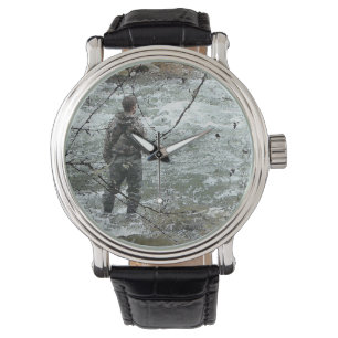 Montre de pêcheur de pêche de mouche de rivière