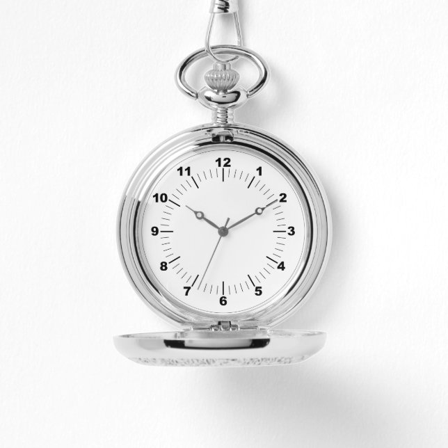 Montre de poche argent - Personnalisé (ajouter ima (Recto)