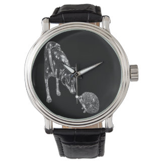Montre de poignet Chien et Hérisson | Amoureux des