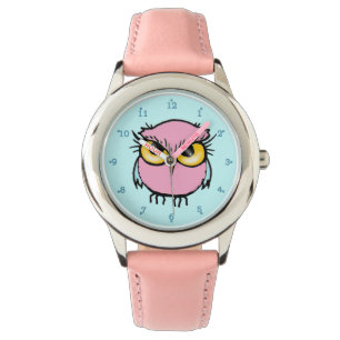 Montre de poignet chouette de filles mignonnes