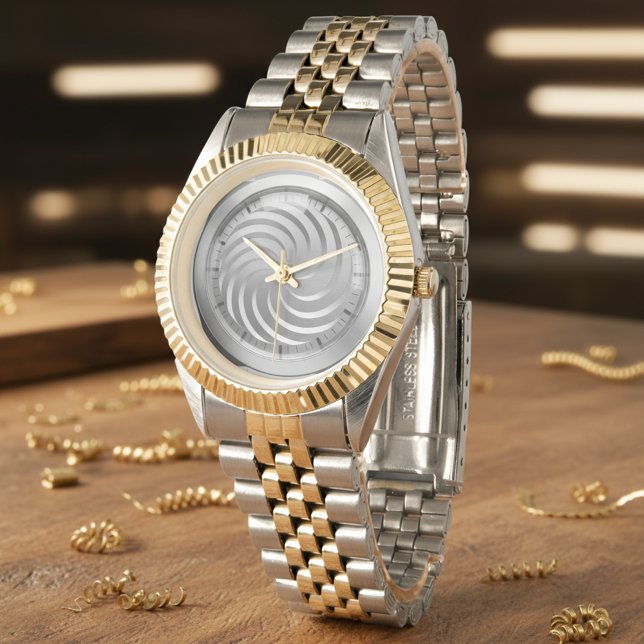 Montre de poignet d'art moderne d'illusion géométr (Créateur téléchargé)