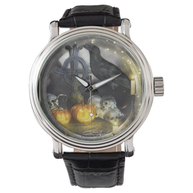 Montre de poignet mystique du Corbeau (devant)
