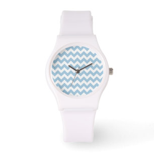 Montre de poignet sportif : Motif Chevron bleu et 