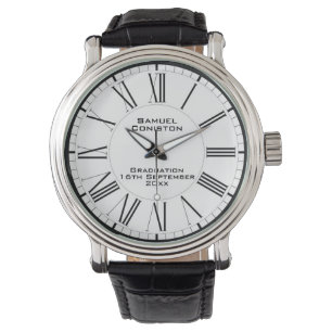 Montre de remise de diplôme avec nom et date