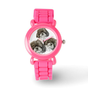 Montre de Shih Tzu avec des illustrations