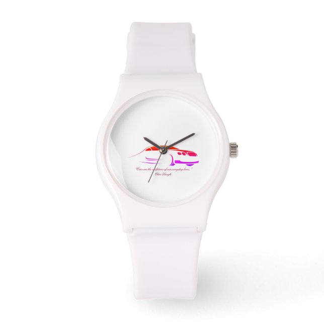 Montre de silice blanche sportive pour femme (Recto)