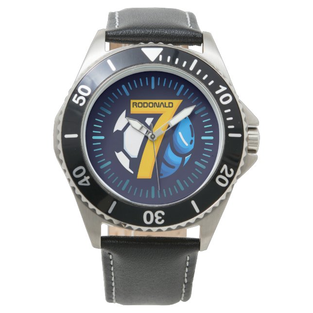 Montre de soccer personnalisée, Football 7 (devant)