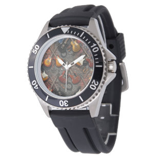 Montre de sport à collage de guitare électrique