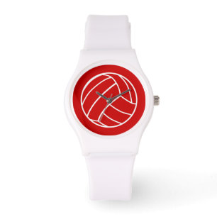 Montre de volley-ball rouge
