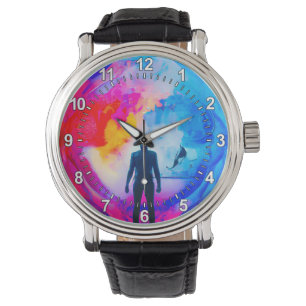 Montre Debout dans les couleurs