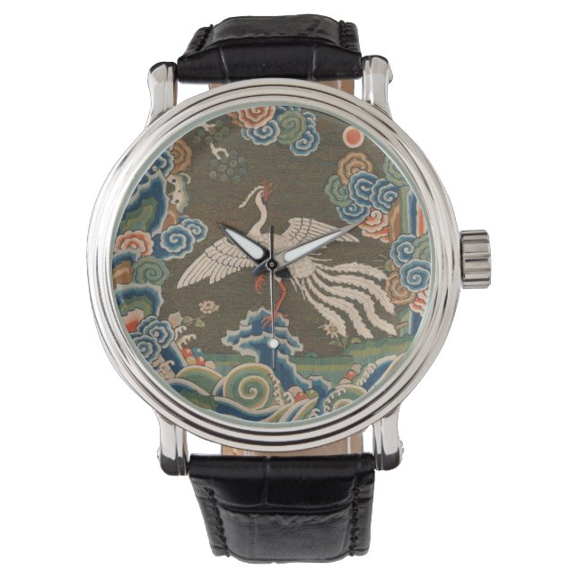 Montre Décor d'antiquité chinois d'oiseaux (devant)