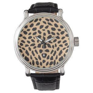 Montre Décor de guépard de peau