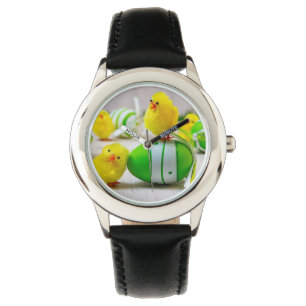 Montre Décor de Pâques - OEufs de Pâques et poussins