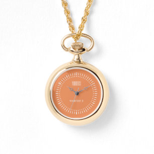 Montre Décor rose corail prêt à personnaliser