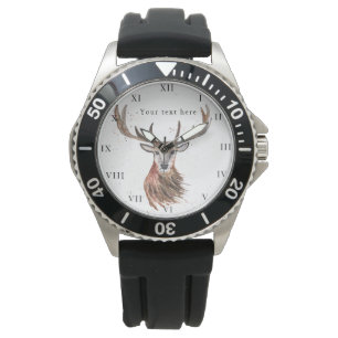 Montre Deer Stag Antlers Animal Hunter Nature Watch